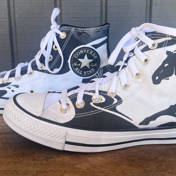 NWOT Frozen 2 x Converse Chuck Taylor All Star High 'Enchanted Forest' M6.5W8.5 - Picture 4 of 6
